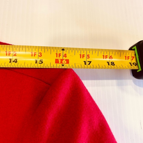 😍LOFT NWT Red Pea Coat with Double Breasted Style and Prominent Collar - Picture 14 of 16